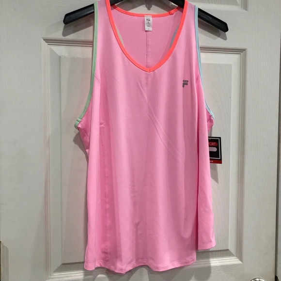 Fila Women’s XL Racerback Pink Tank Top NWT - Picture 1 of 6
